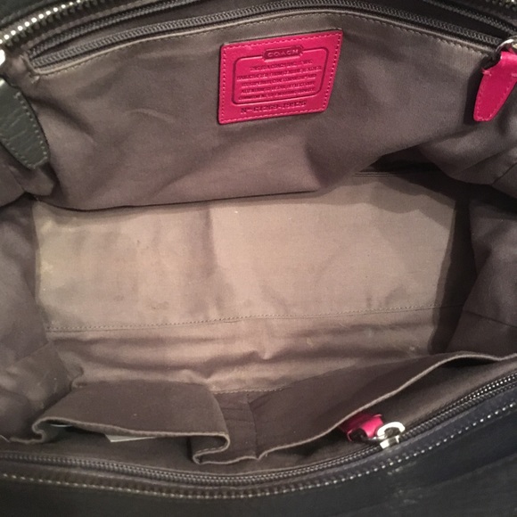 Coach Candace Carryall Berry/grey tassels+ Insert - Picture 5 of 8